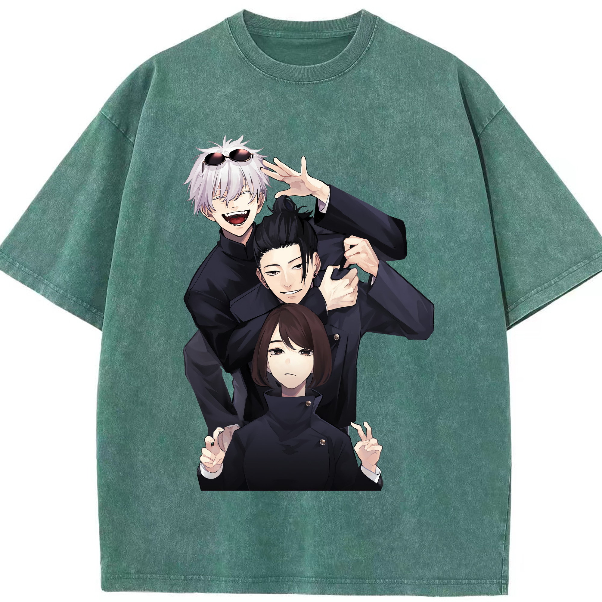 （画像用） 呪術廻戦 Jujutsu Kaisen 綿100% ヴィンテージ風 半袖Tシャツ（フロントプリント）